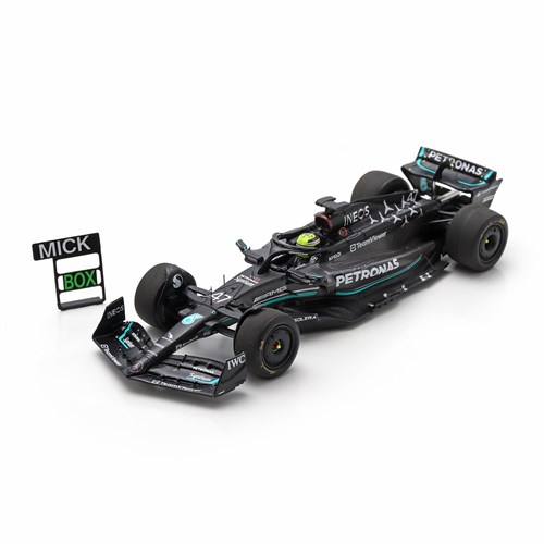 Spark Mercedes F1 W14 w. Pit Board - 2023 Spain Tyre Test - #47 M. Schumacher 1:18
