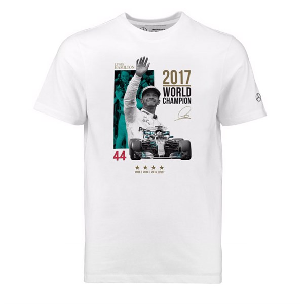 Mercedes Lewis 2017 Championship T-Shirt White