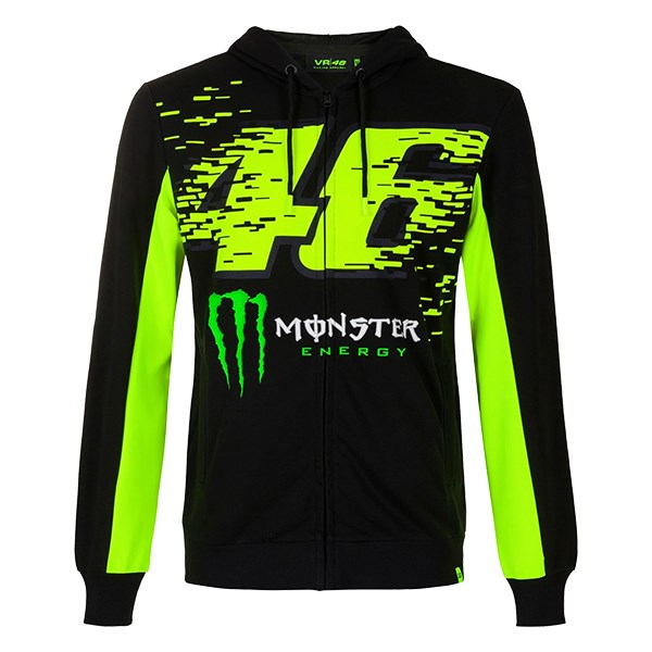 Valentino Rossi VR46 2020 Monster hoodie in black and yellow